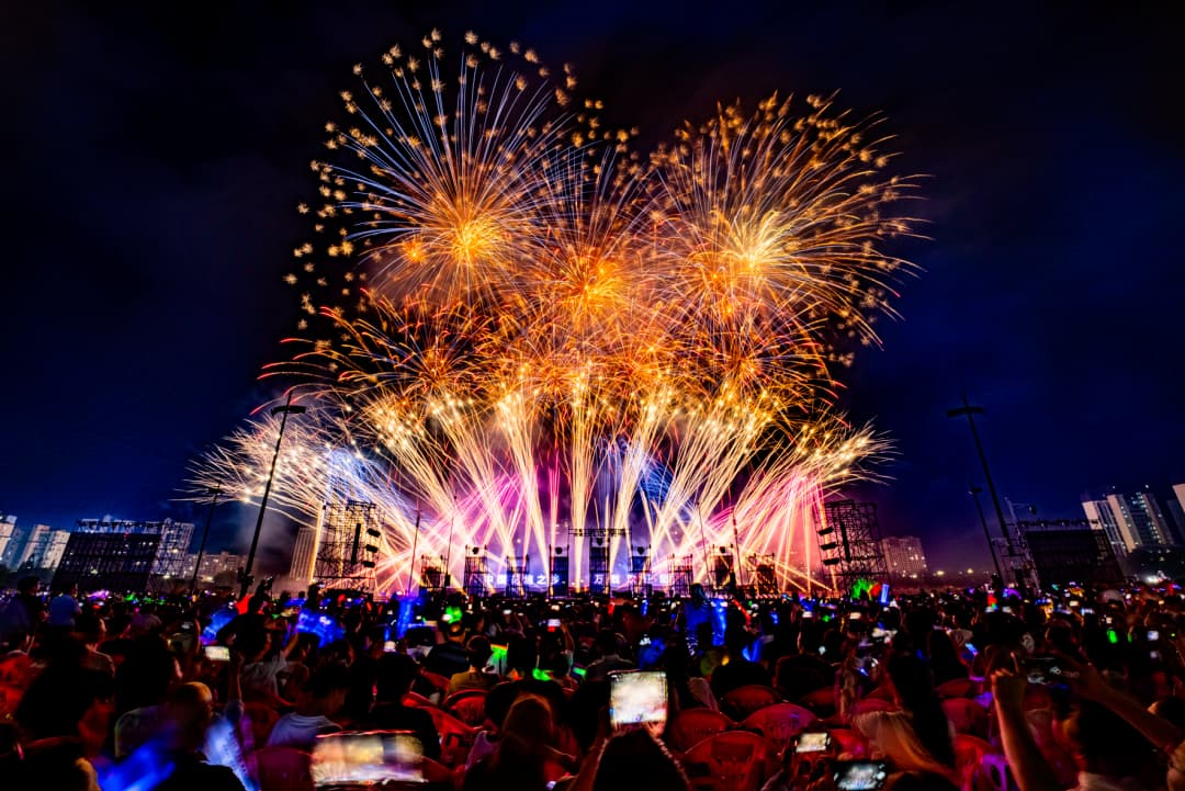 Fireworks show in Liuyang, China
